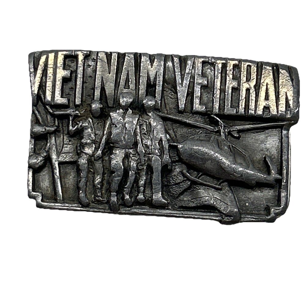 Vintage Bergamot Brass Works Vietnam Veteran Belt Buckle 1983‎ Made in USA